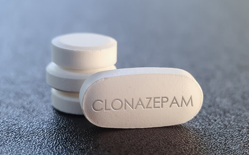 Pill with Clonazepam imprinted on it